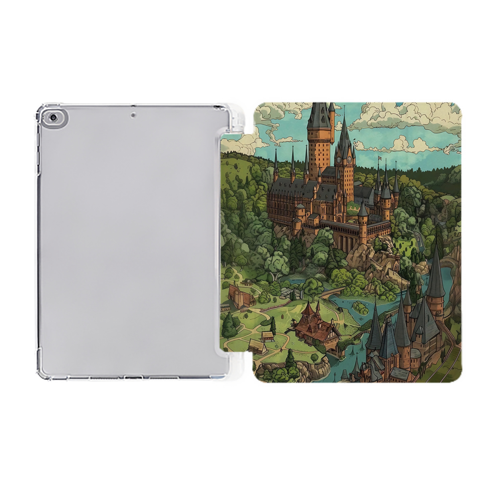 （画像用） Harry Potter ハリー・ポッターシリーズ IPad ケース ペン収納付き 三つ折りスタンド PUレザー×シリコン 対応機種9.5/10.5/10.9インチ
